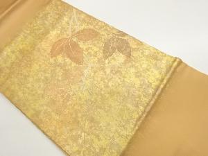 引箔枝葉模様織出し名古屋帯